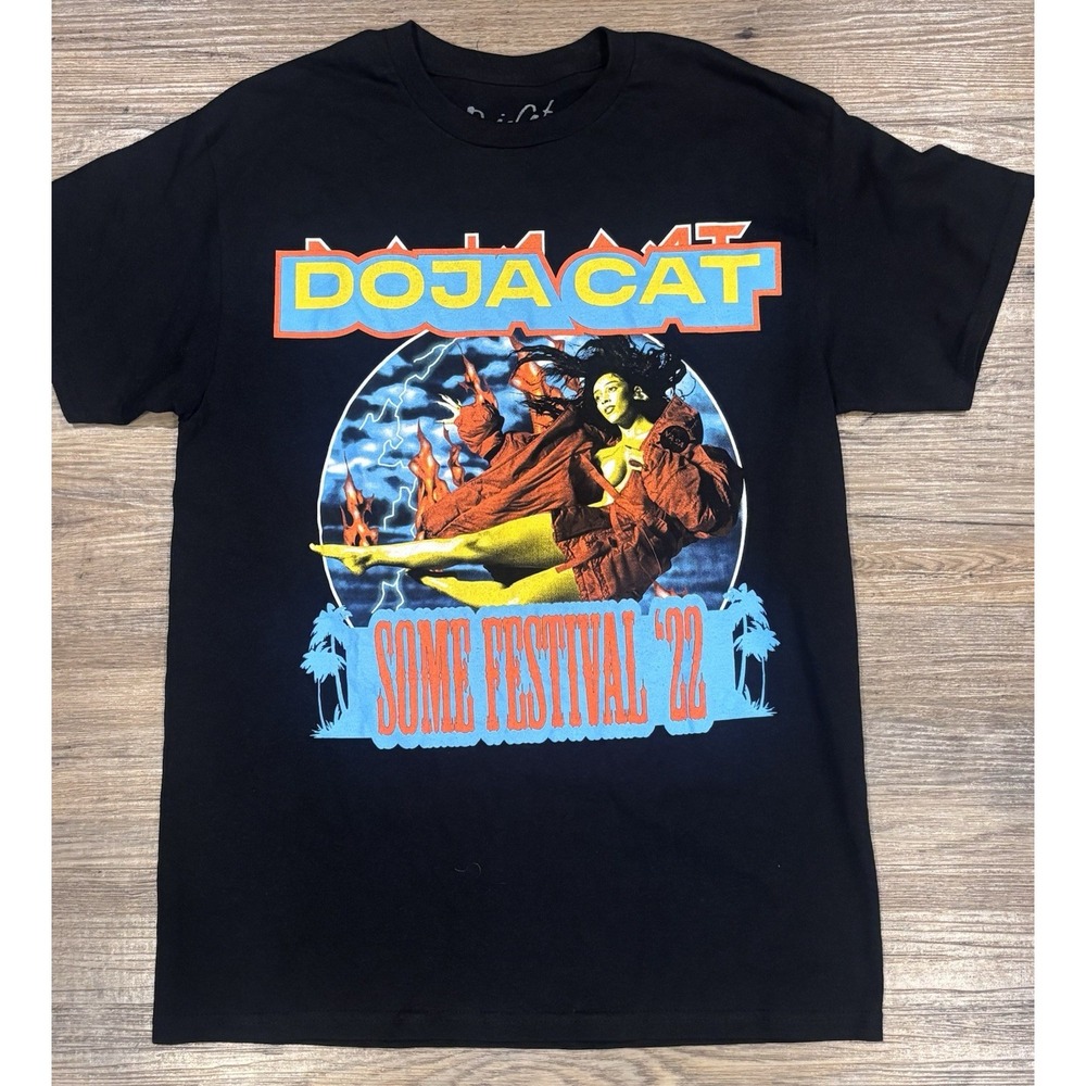 Doja Cat Some Festival '22 Indio CA Black Official Concert T-Shirt Men's M Rap